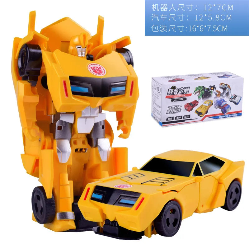 12CM Transformation Robot Kit Toys Models 2 In 1 One Step Model Deformed Car Toy for Boy Gift