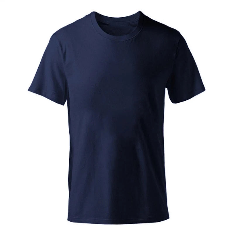 Camiseta de algodão de manga curta para homens