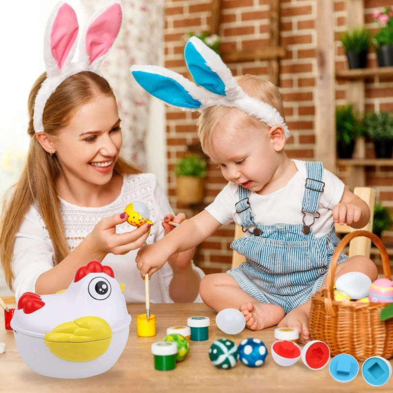 Brinquedo Educativo Galinha com ovos