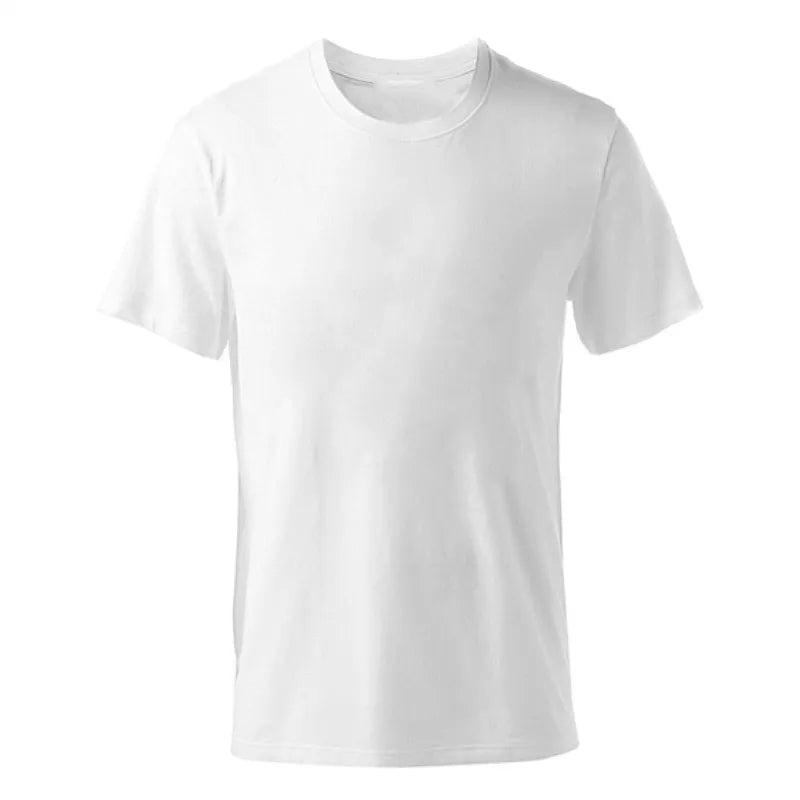 Camiseta de algodão de manga curta para homens